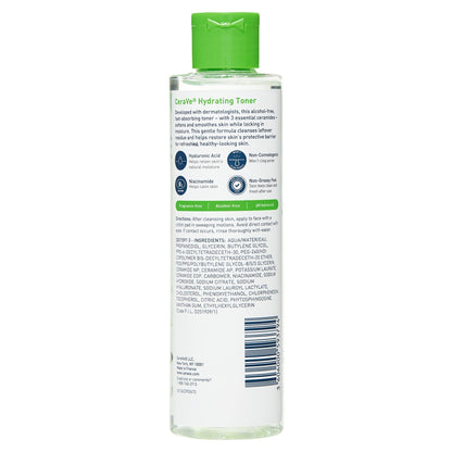 CeraVe Hydrating Toner for Face Non-Alcoholic with Hyaluronic Acid, Niacinamide, and Ceramides for Sensitive Dry Skin - Maple Wellness Supplements