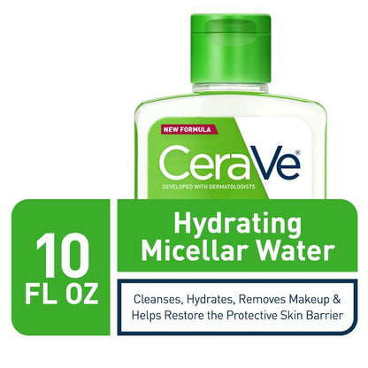 CeraVe Micellar Water, Hydrating Facial Cleanser & Eye Makeup Remover with Niacinamide, Ceramides & Glycerin - Maple Wellness Supplements
