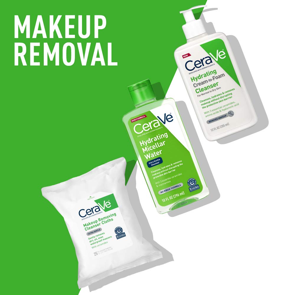 CeraVe Micellar Water, Hydrating Facial Cleanser & Eye Makeup Remover with Niacinamide, Ceramides & Glycerin - Maple Wellness Supplements