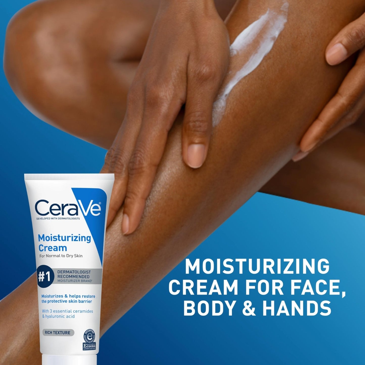 CeraVe Moisturizing Cream, Face Body Moisturizer, Normal to Dry Skin, 8 Fl Oz - Maple Wellness Supplements