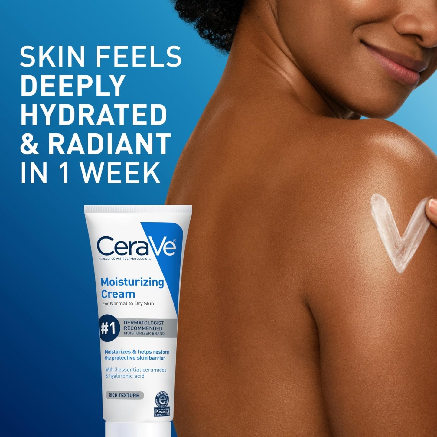 CeraVe Moisturizing Cream, Face Body Moisturizer, Normal to Dry Skin, 8 Fl Oz - Maple Wellness Supplements