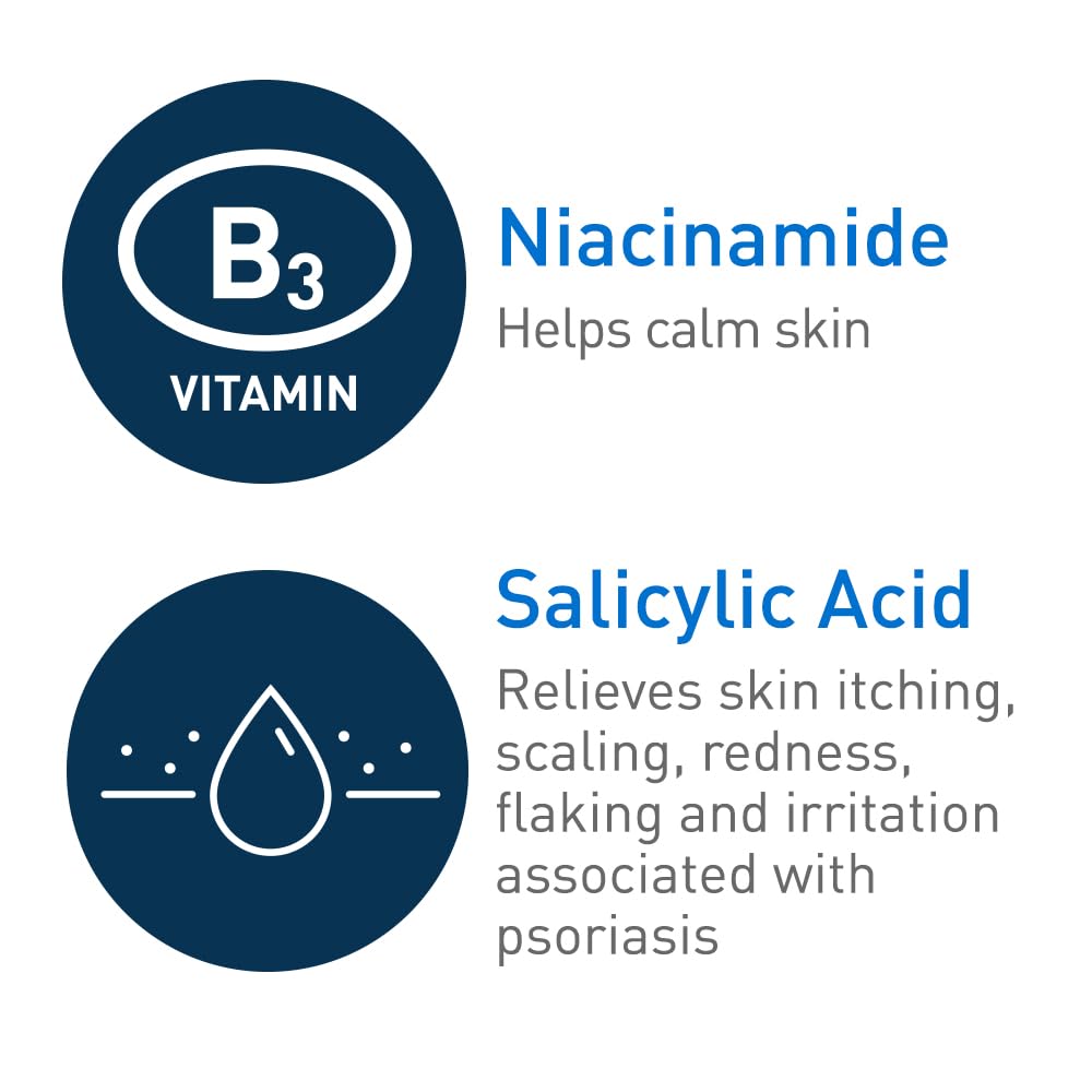 CeraVe Moisturizing Cream for Psoriasis Treatment, With Salicylic Acid for Dry Skin Itch Relief & Urea for Moisturizing - Maple Wellness Supplements