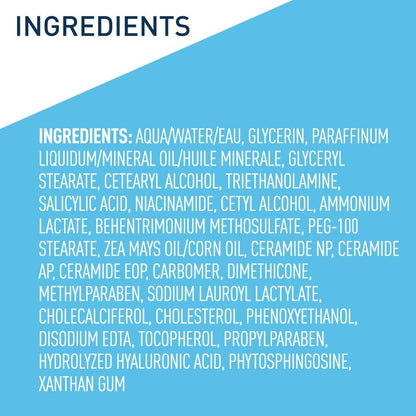 CeraVe Moisturizing Cream with Salicylic Acid, Exfoliating Body Cream with Lactic & Hyaluronic Acid, Niacinamide - Maple Wellness Supplements