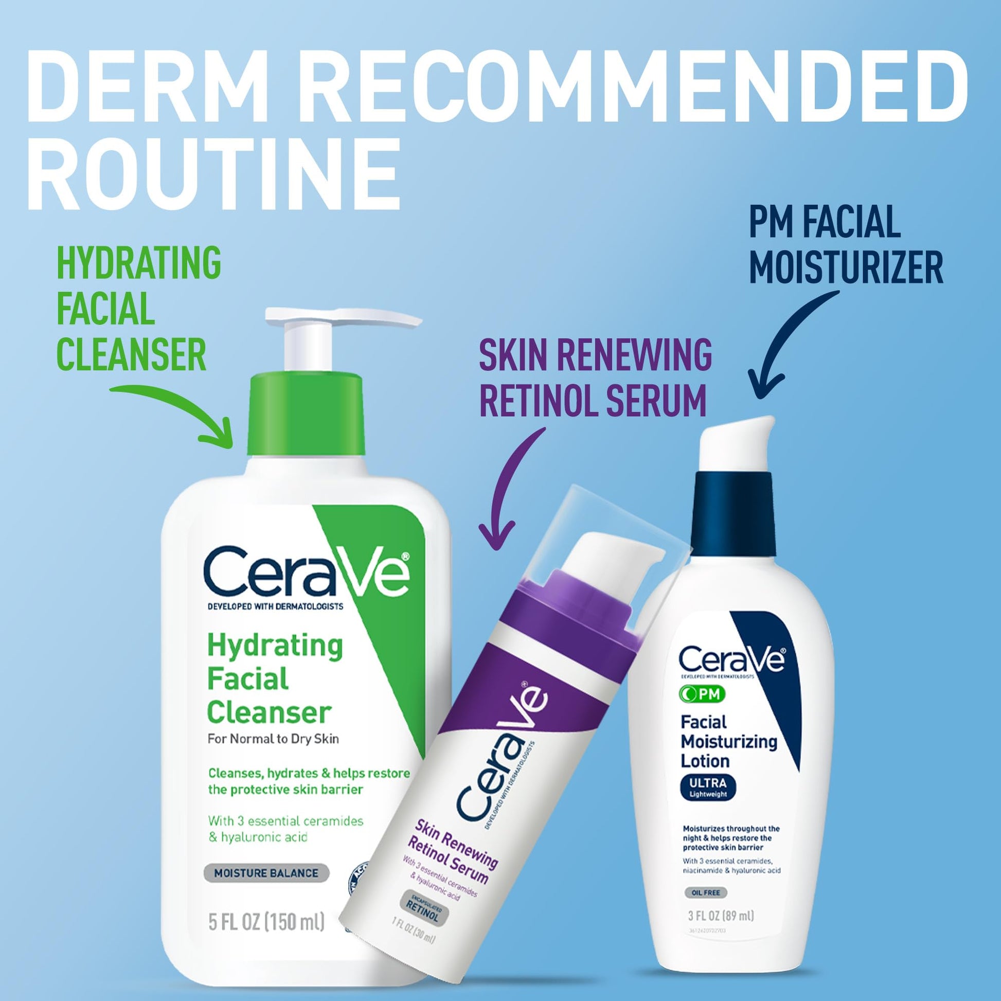 CeraVe PM Facial Moisturizing Lotion, Night Cream with Hyaluronic Acid and Niacinamide - Maple Wellness Supplements