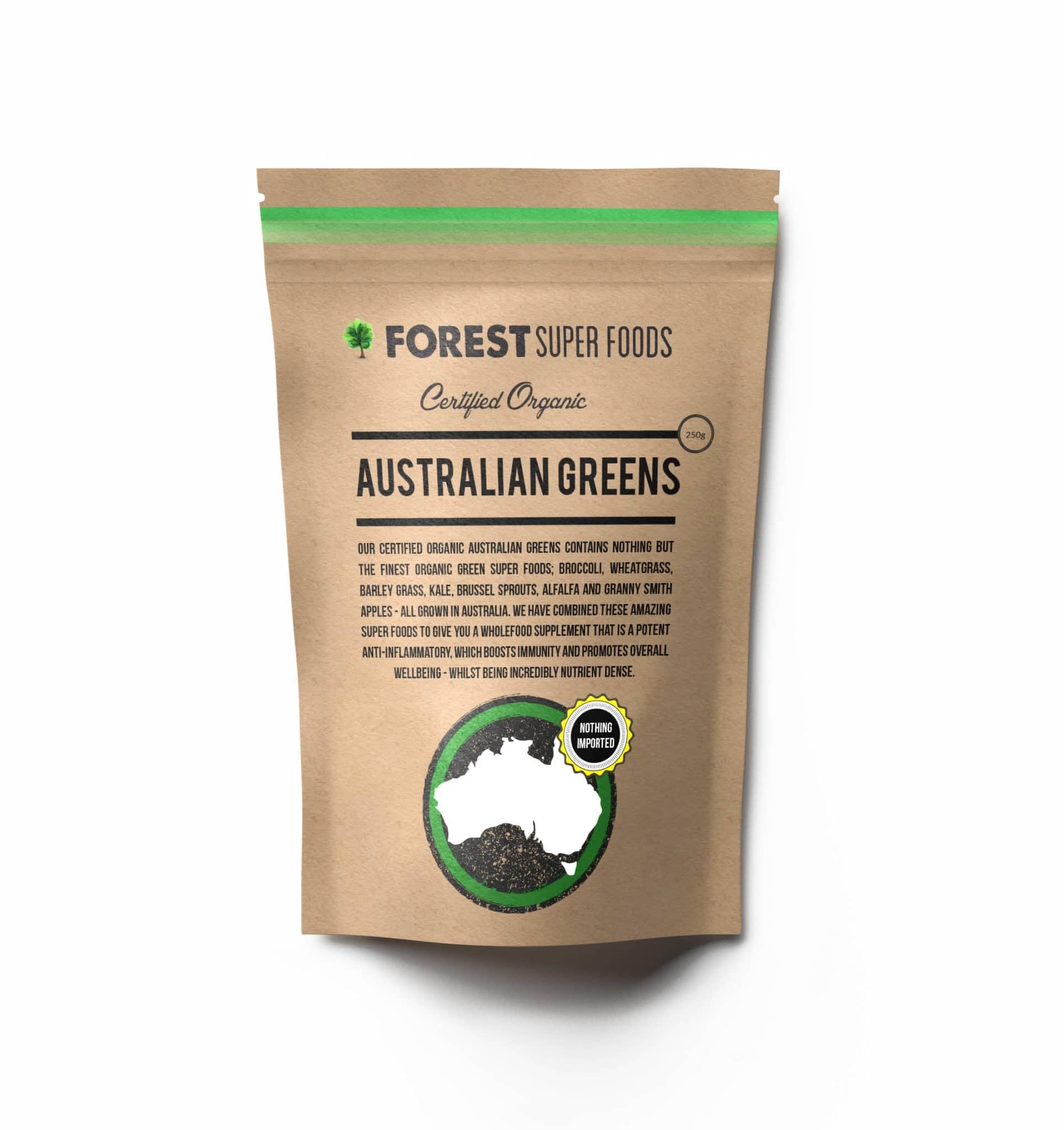 Certified Organic Australian Greens Whole Food Blend | 7 Incredible Whole Foods | No fillers or additives - Maple Wellness Supplements
