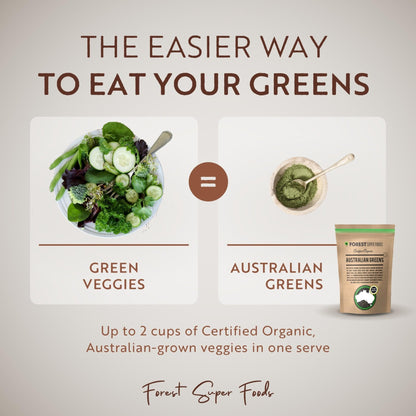 Certified Organic Australian Greens Whole Food Blend | 7 Incredible Whole Foods | No fillers or additives - Maple Wellness Supplements