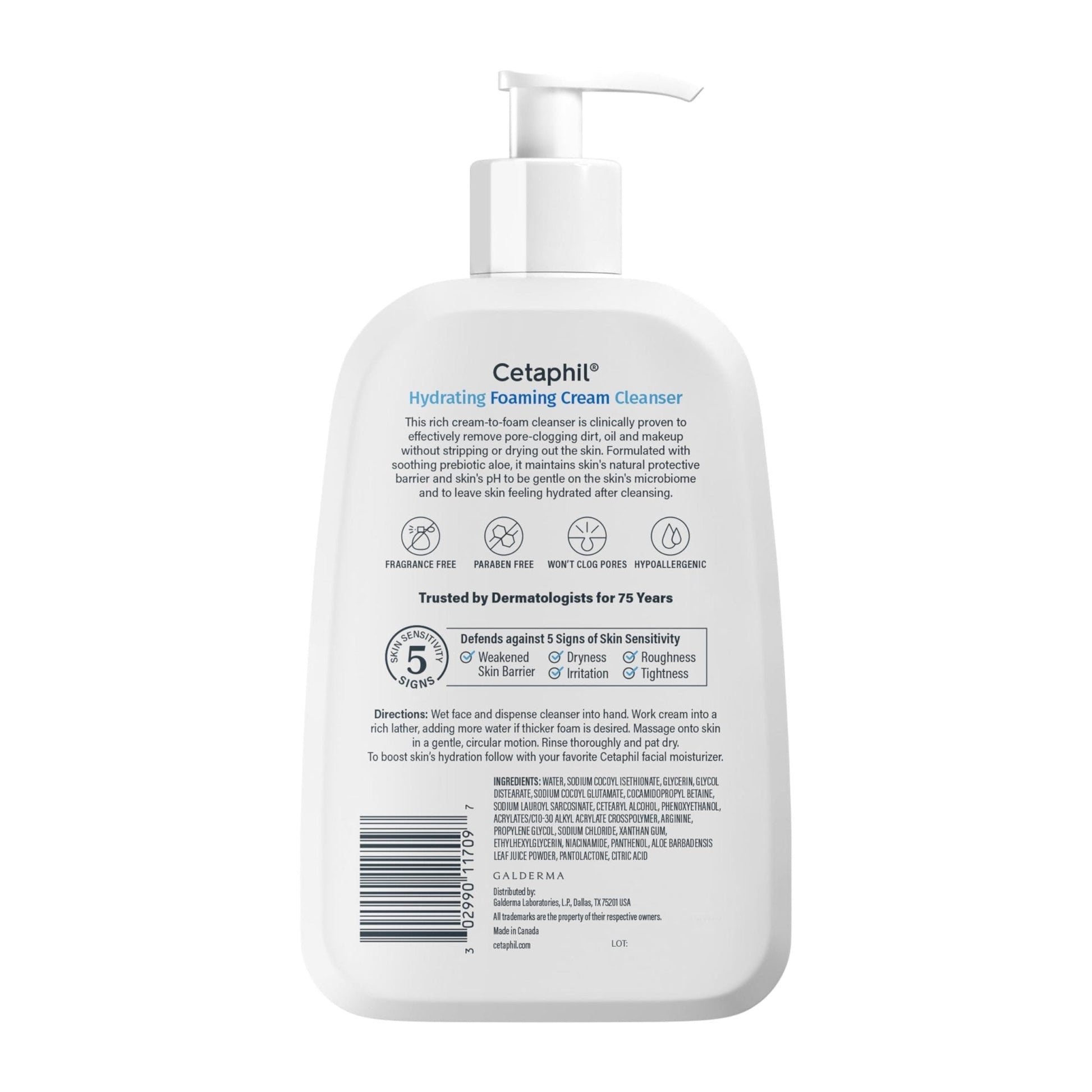 Cetaphil Cream to Foam Face Wash, Hydrating Foaming Cream Cleanser, 16 oz, For Normal to Dry, Sensitive Skin - Maple Wellness Supplements