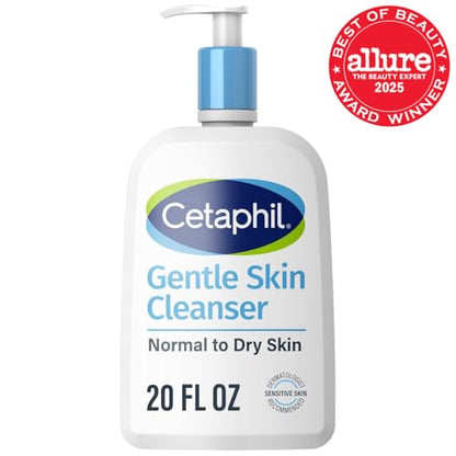 Cetaphil Face Wash, Hydrating Gentle Skin Cleanser for Dry to Normal Sensitive Skin, 20 oz - Maple Wellness Supplements