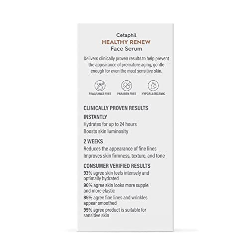 Cetaphil Healthy Renew Anti Aging Face Serum 1 Oz, Retinol Alternative Serum for Face with Niacinamide & Peptides - Maple Wellness Supplements