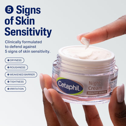 Cetaphil Healthy Renew Skin Tightening Night Cream 1.7 Oz, Wrinkle Repair Cream for Face with Peptides - Maple Wellness Supplements