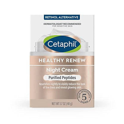 Cetaphil Healthy Renew Skin Tightening Night Cream 1.7 Oz, Wrinkle Repair Cream for Face with Peptides - Maple Wellness Supplements