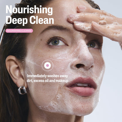 Cetaphil Nourishing Oil to Foam Facial Cleanser for Normal to Dry Skin, up to 24 Hour Hydration, 8 fl oz - Maple Wellness Supplements