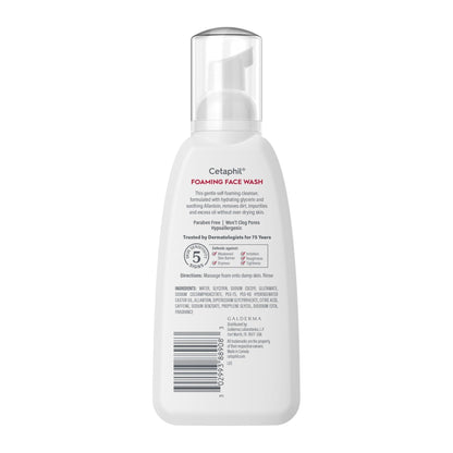 Cetaphil Redness Relieving Foaming Face Wash For Sensitive Skin, 8 Fl Oz, Gently Cleanses - Maple Wellness Supplements