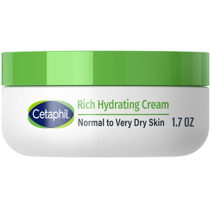 CETAPHIL Rich Hydrating Night Cream For Face, With Hyaluronic Acid, 1.7 oz, Moisturizing Cream For Dry To Very Dry Skin - Maple Wellness Supplements