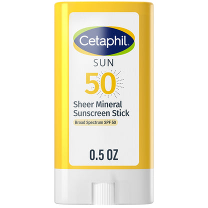 Cetaphil Sheer Mineral Sunscreen Stick for Face & Body, 0.5oz, 100% UVA/UVB Mineral Sunscreen: Zinc Oxide - Maple Wellness Supplements