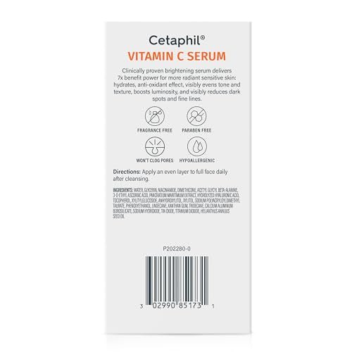 Cetaphil Vitamin C Serum, Visibly Reduces Look of Dark Spots and Hyperpigmentation, Formulated with Niacinamide - Maple Wellness Supplements