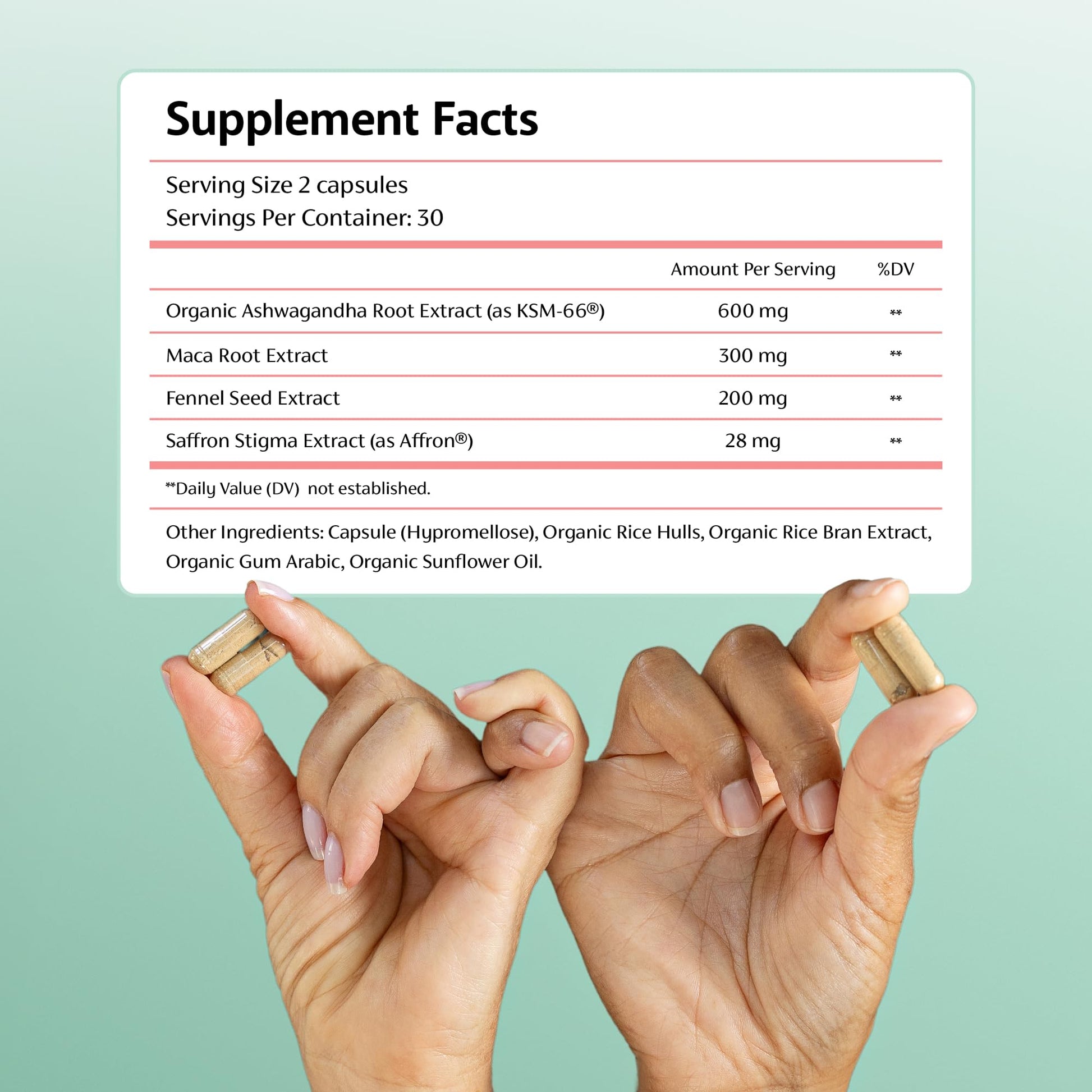 Chaly Menopause Supplements for Women with Ashwagandha KSM 66 and Saffron | Hot Flash, Bloating, Libido, Vaginal Dryness, Stress, and Mood Support Supplement | Menopause Relief Supplements | 60 Count - Maple Wellness Supplements