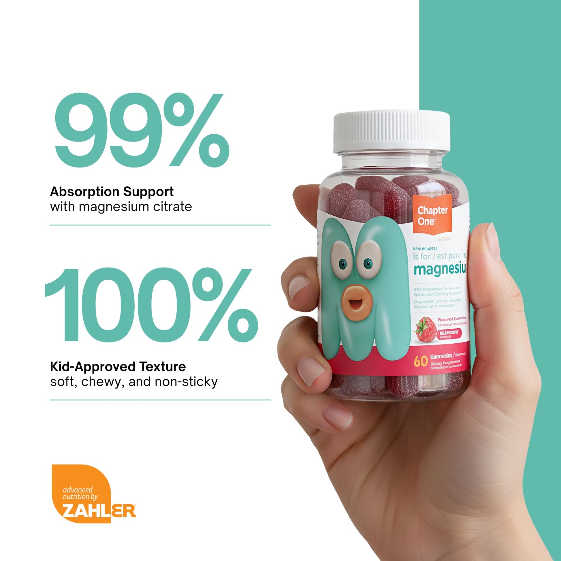 Chapter One Magnesium Gummies, Great Tasting Magnesium for Kids, Calm Kids Magnesium, Magnesium Gummies for Women and Men - Maple Wellness Supplements