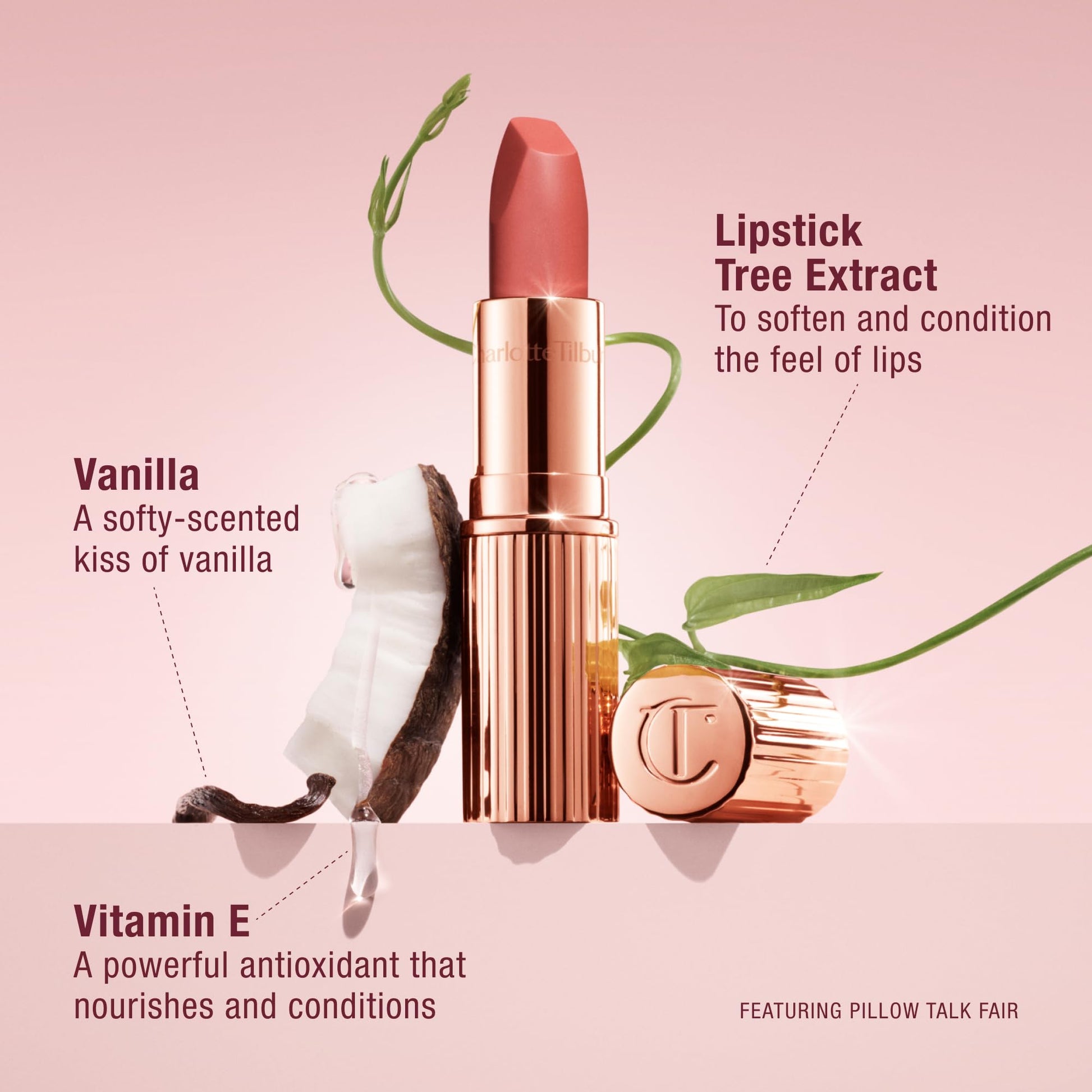 Charlotte Tilbury Matte Revolution Lipstick - Long Lasting, Matte Lipstick with Buildable Color & Lip-Loving Ingredients - Creamy, Easy to Blend Formula - Pillow Talk Original - Maple Wellness Supplements