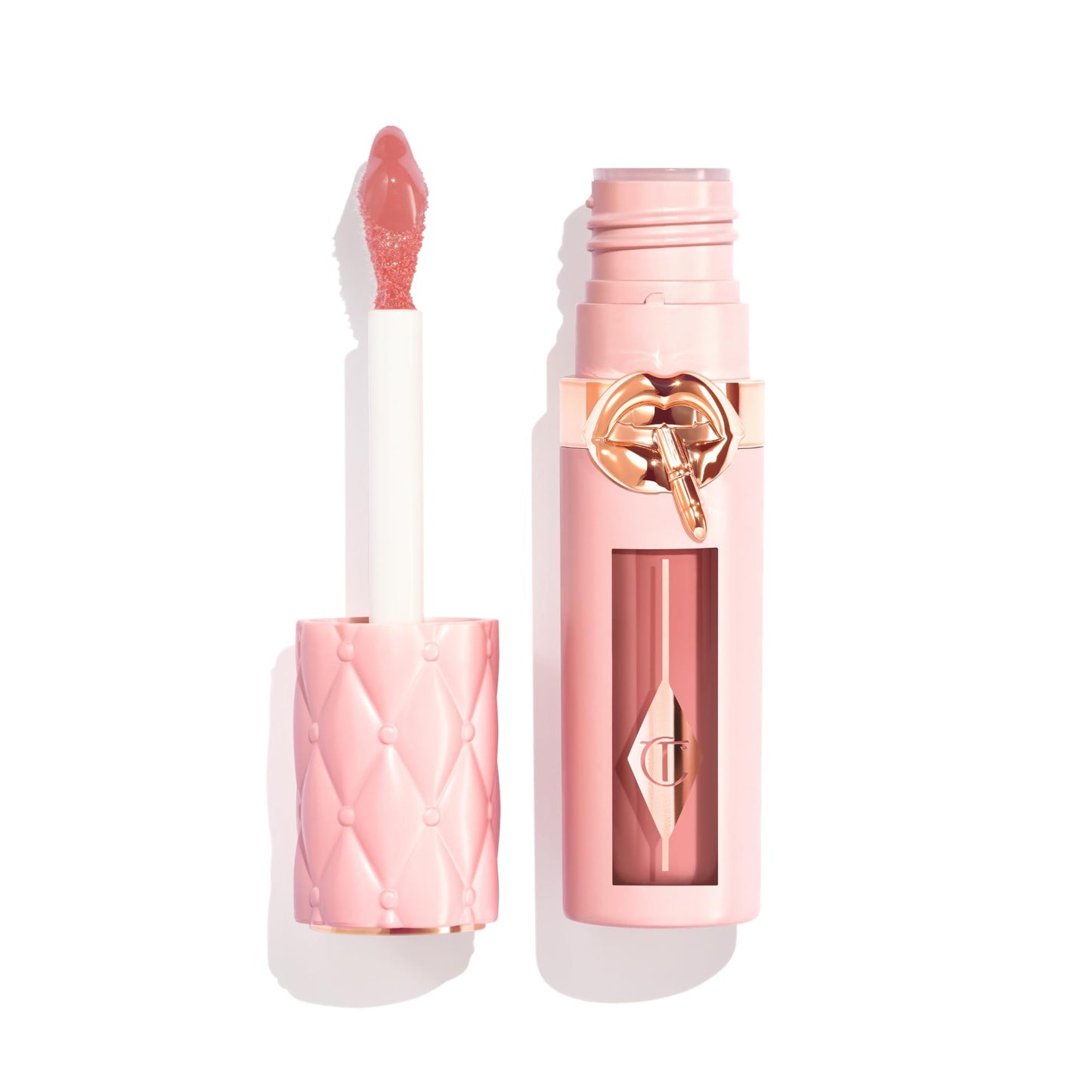 Charlotte Tilbury Pillow Talk Plumpgasm Lip Gloss - Hydrating Lip Plumper with Hyaluronic Acid & Plumpgasm Heat + Ice Technology for Juicy, Glossy Fullness - Fair/Medium - Maple Wellness Supplements