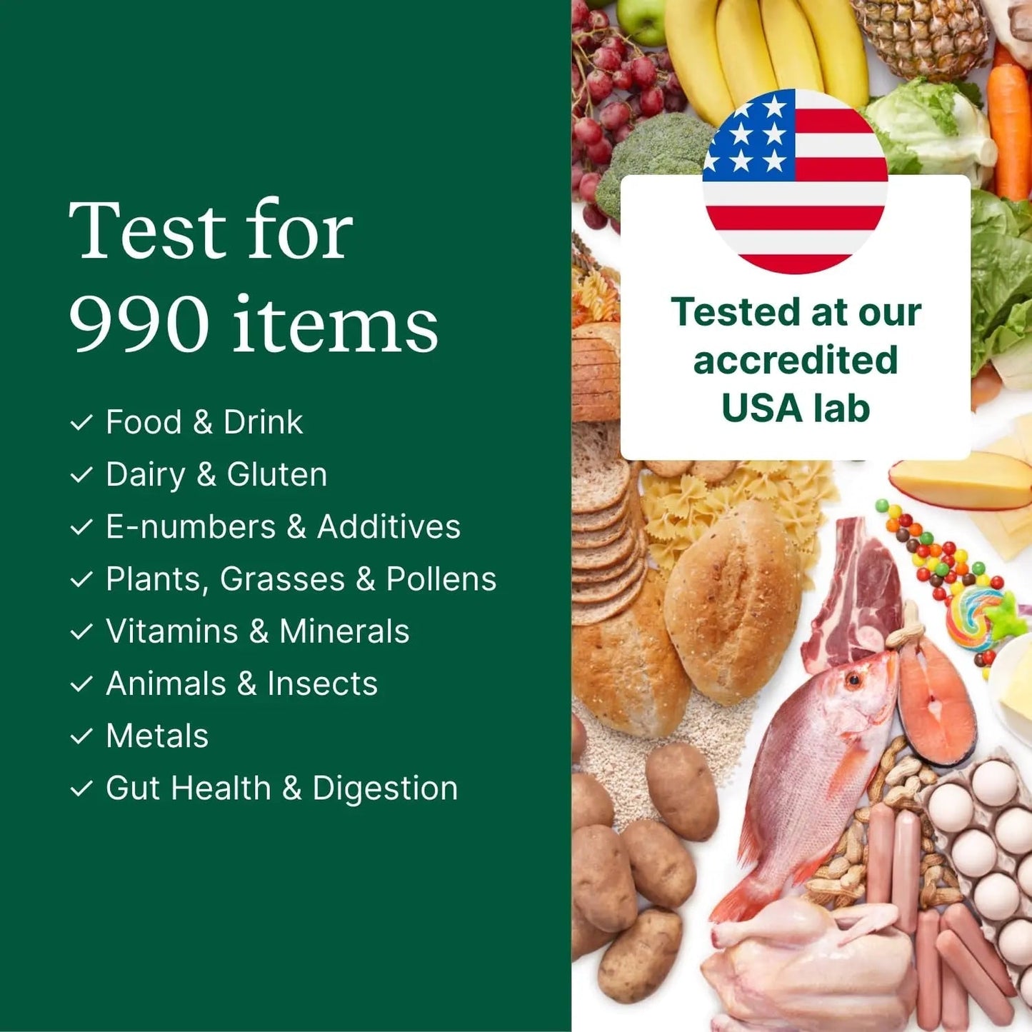 Check My Body Health 990 Items Complete Food Sensitivity Test Kit for Adults and Kids – Non-Invasive Food Intolerance Test Kit – at-Home Hair Sample Bioresonance Testing with Results in 3–5 Days - Maple Wellness Supplements