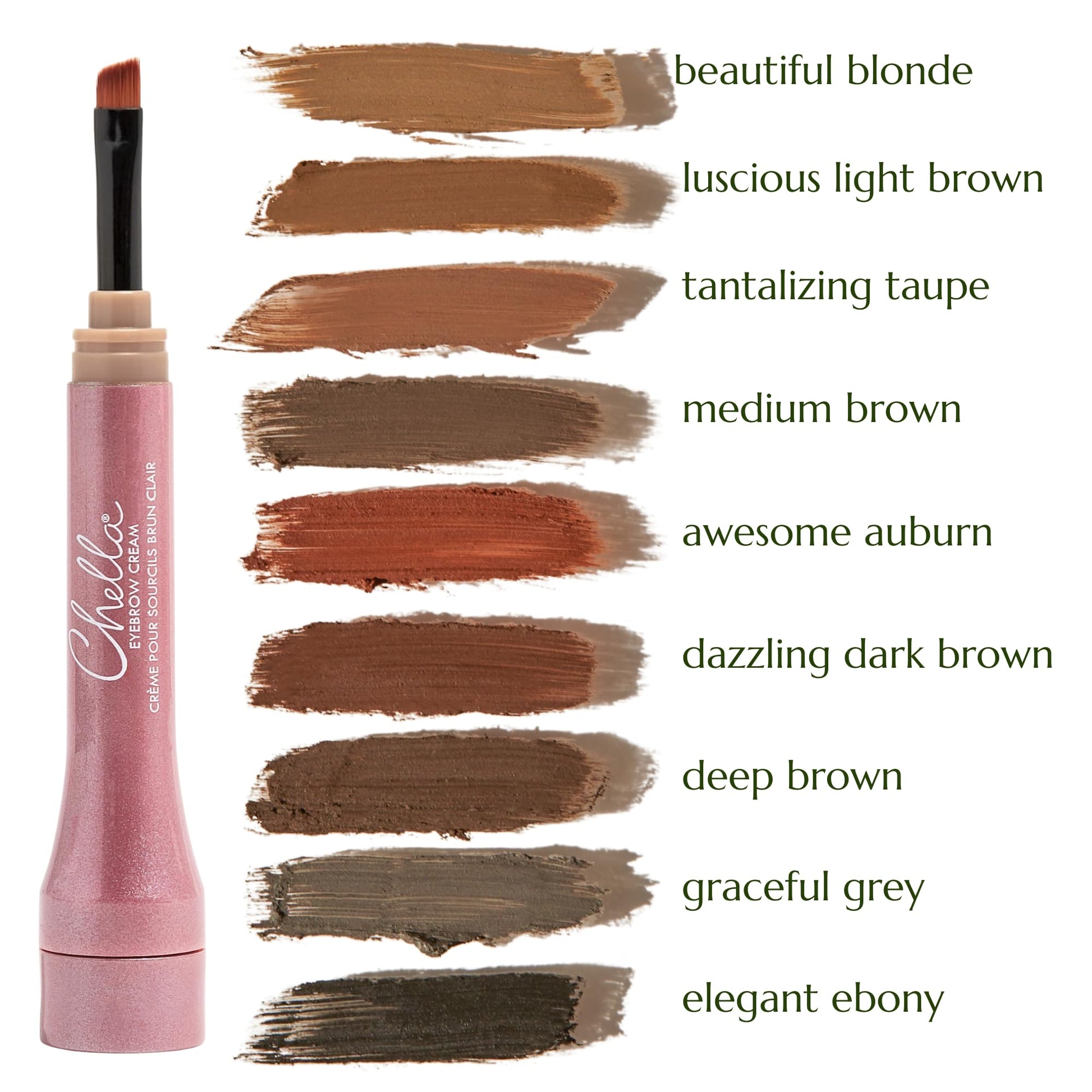 Chella Eyebrow Cream, Marvelous Medium Brown - Vegan, Cruelty Free, Paraben Free, Gluten Free Eyebrow Pomade Makeup - Long Wearing, Velvet Consistency, Water Proof - Maple Wellness Supplements