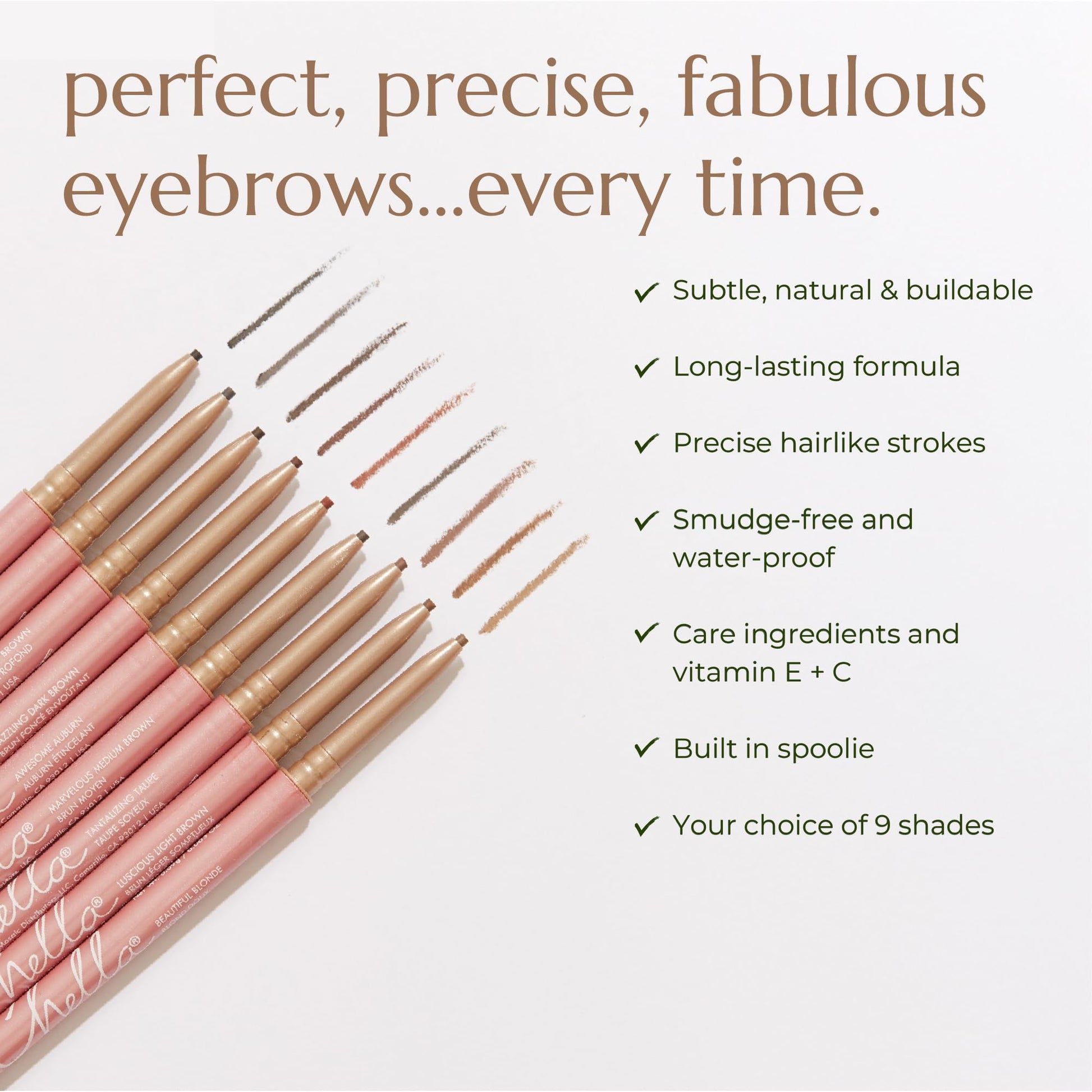 Chella Eyebrow Pencil – Easy-to-Use Brow Definer for Shaping, Filling & Blending – Long-Wear Light brown Eyebrow Pencils for Women with Precise Tip (Light Brown) - Maple Wellness Supplements