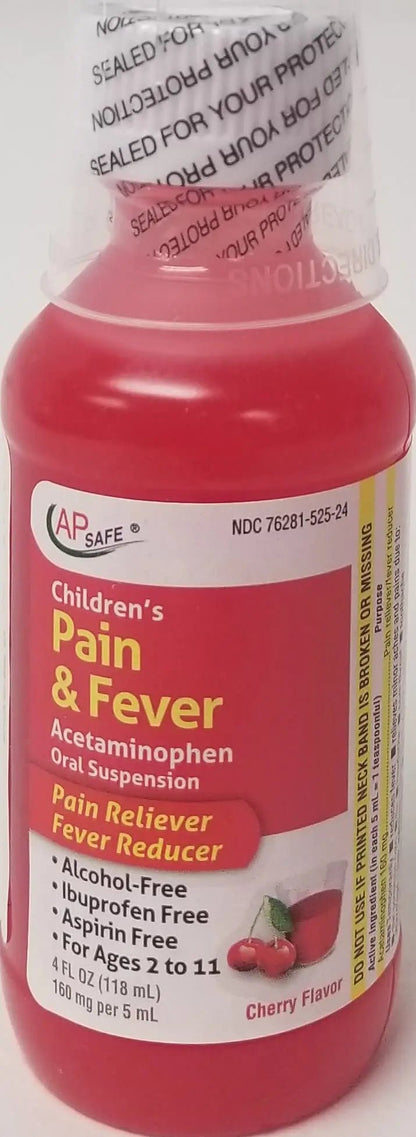Children's Pain & Fever Acetaminophen Oral Suspension - Maple Wellness Supplements