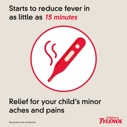 Children's Tylenol Dissolve Packs for Pain Relief, Fever Medication, 160 mg Acetaminophen, Dye Free, Kids' Powder Packets for Cold & Flu Symptom Relief; Wild Berry Flavor, 30 ct.; Pack of 1 - Maple Wellness Supplements