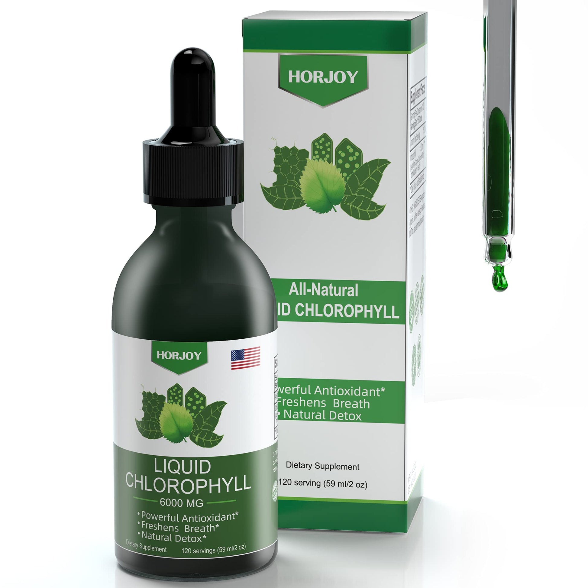 Chlorophyll Liquid Drops - 100% Natural Energy Booster and Immune Support - Internal Deodorant and Detox - Altitude Sickness Relief - Fast Absorption - Maple Wellness Supplements