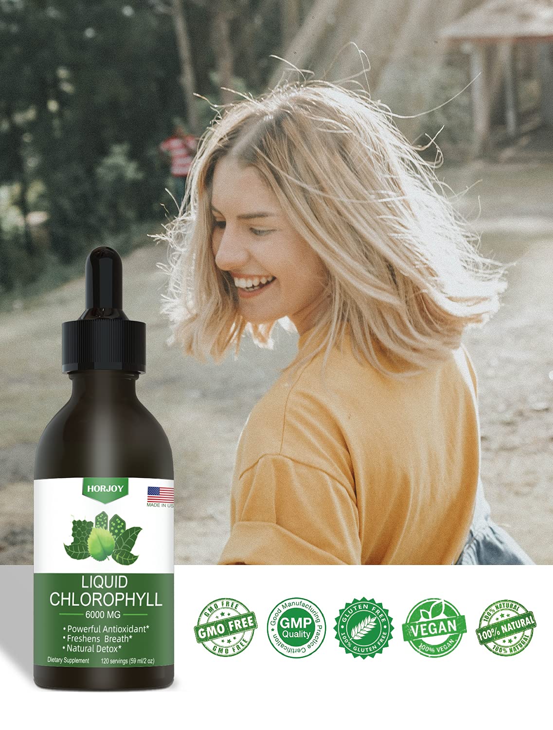 Chlorophyll Liquid Drops - 100% Natural Energy Booster and Immune Support - Internal Deodorant and Detox - Altitude Sickness Relief - Fast Absorption - Maple Wellness Supplements