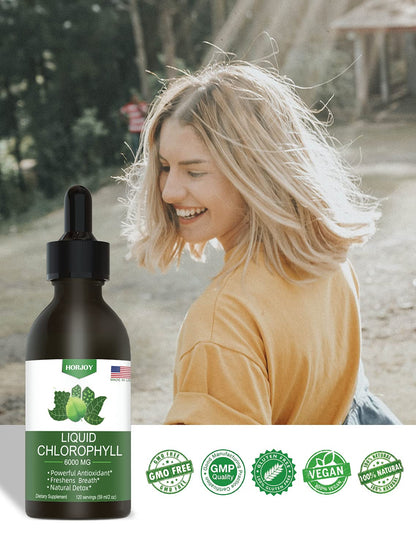 Chlorophyll Liquid Drops - 100% Natural Energy Booster and Immune Support - Internal Deodorant and Detox - Altitude Sickness Relief - Fast Absorption - Maple Wellness Supplements