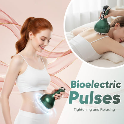 chufa Lymphatic Drainage Massager – 3-in-1 Microcurrent, Heat & Vibration Cellulite Massager for Legs/Arms/Belly, 35-Speed Adjustable, Rechargeable & Portable - Maple Wellness Supplements
