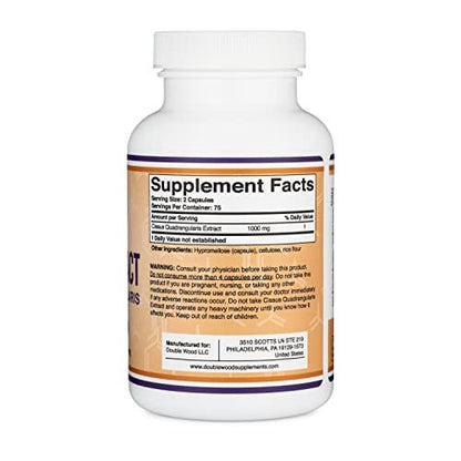 Cissus Quadrangularis Super Extract, 150 Capsules, Manufactured in The USA, Dietary - Maple Wellness Supplements