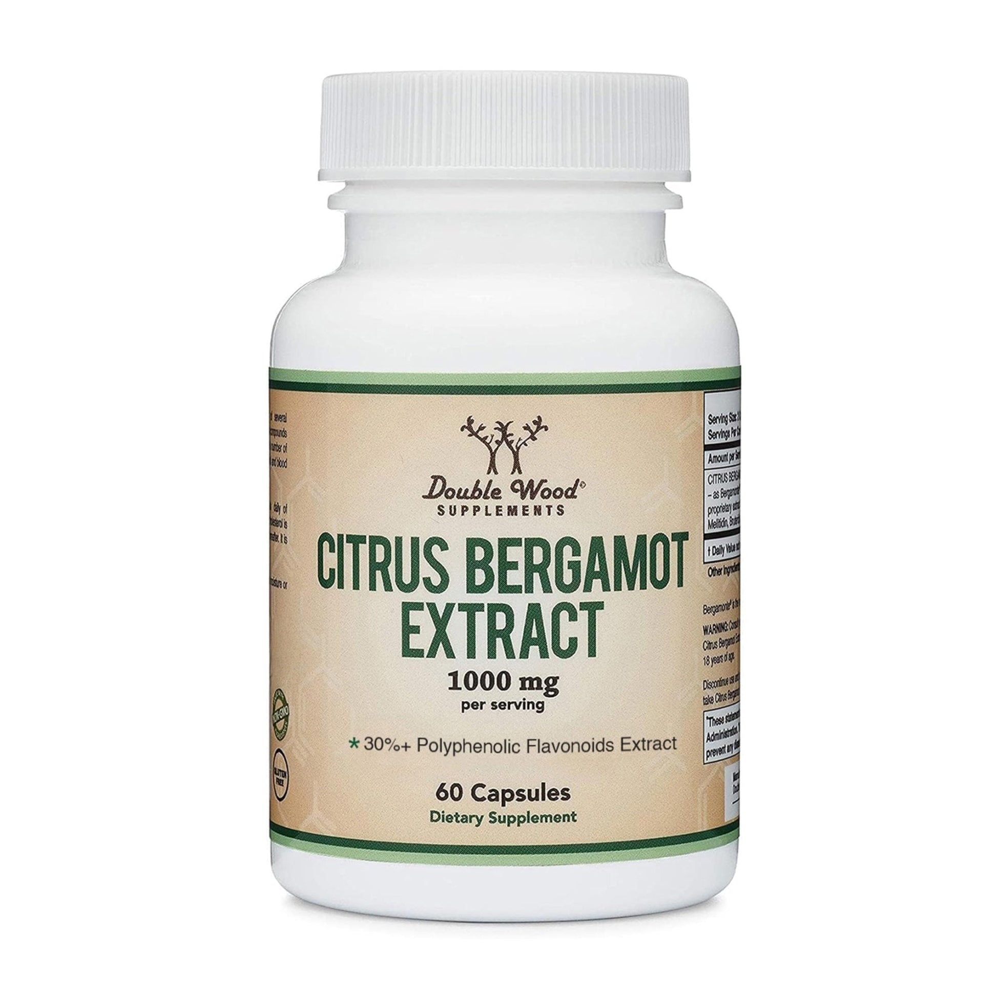 Citrus Bergamot Supplement, 1000mg, 60 Capsules - Supports Healthy Cholesterol & Triglyceride Levels - 1,000mg Servings - Maple Wellness Supplements