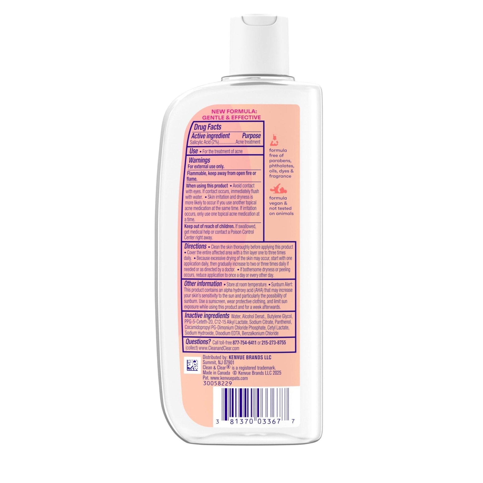 Clean & Clear Essentials Oil-Free Acne Toner, 2% Salicylic Acid Acne Treatment with Pro-Vitamin B5, Deep Pore Facial Toner - Maple Wellness Supplements