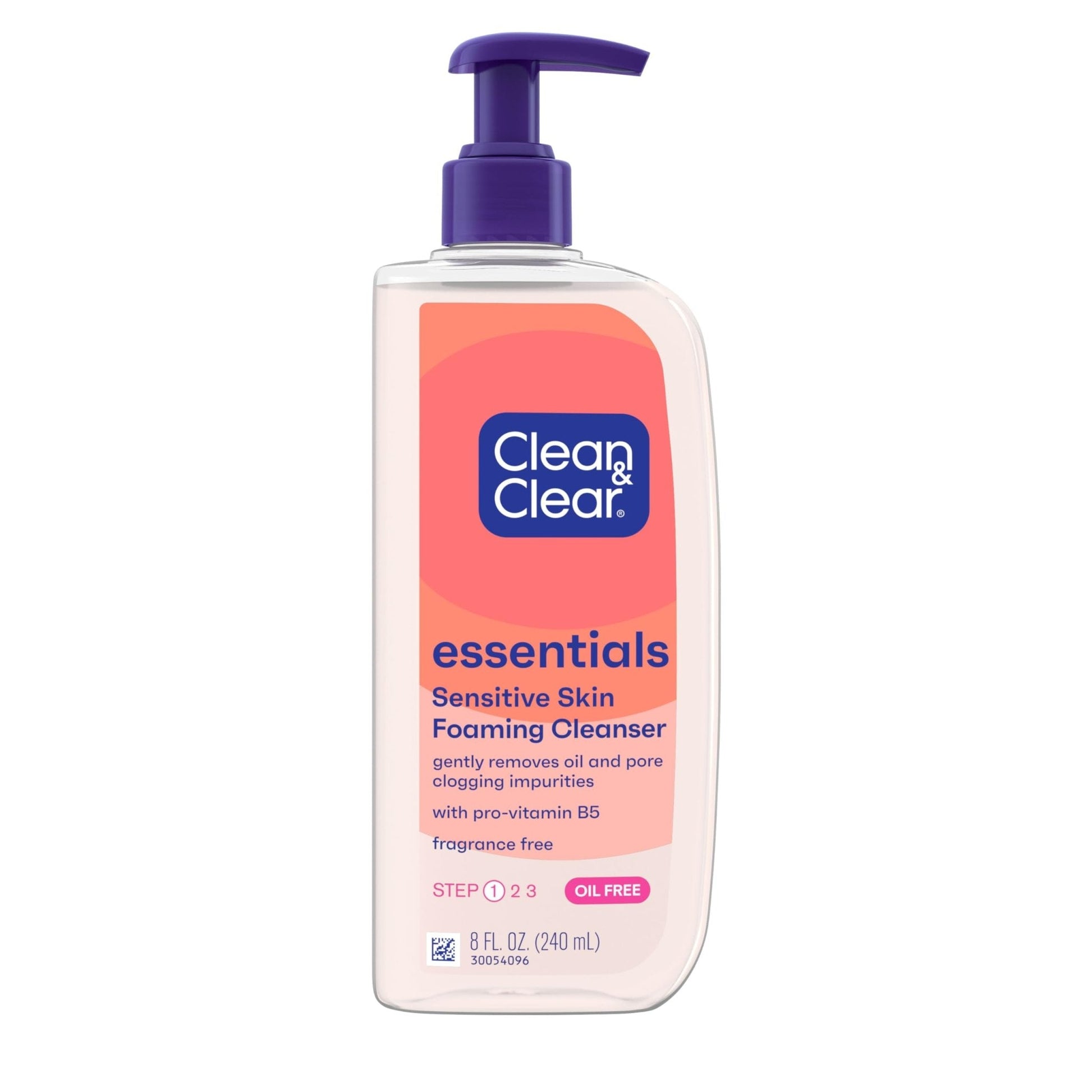 Clean & Clear Essentials Oil-Free Foaming Facial Cleanser, Daily Foaming Face Wash with Pro-Vitamin B5 for Sensitive Skin - Maple Wellness Supplements