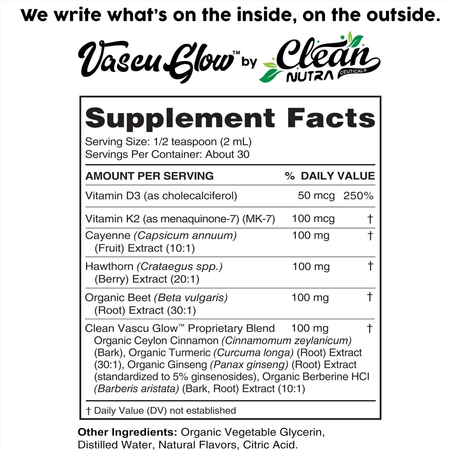 Clean Nutra Cayenne Pepper Drops Supplement Liquid + Hawthorn Berry, Vitamin D3 K2 Beet Root Powder, Ceylon Cinnamon, Turmeric Curcumin - Maple Wellness Supplements
