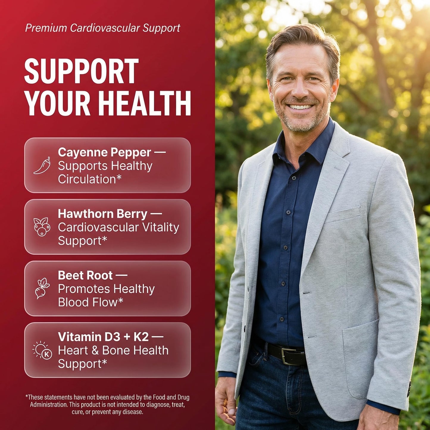 Clean Nutra Cayenne Pepper Drops Supplement Liquid + Hawthorn Berry, Vitamin D3 K2 Beet Root Powder, Ceylon Cinnamon, Turmeric Curcumin - Maple Wellness Supplements