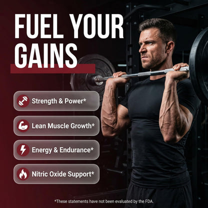 Clean Nutra Creatine Powder for Men + HMB BCAA L Arginine L Citrulline Tongkat Ali Saw Palmetto Ashwagandha Collagen Flax Seed Turmeric Preworkout Stevia - Maple Wellness Supplements