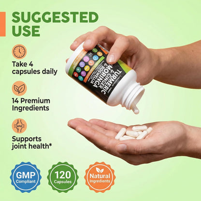 Clean Nutraceuticals Turmeric Moringa Supplement | Ginger Boswellia Saffron - Supplement for Women and Men with Ceylon Cinnamon - Maple Wellness Supplements