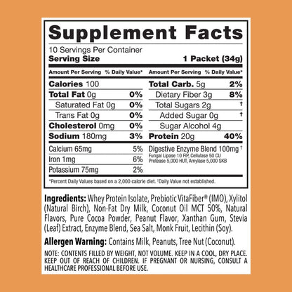 Clean Simple Eats Chocolate Peanut Butter Whey Protein Powder, Natural Sweetened - Maple Wellness Supplements