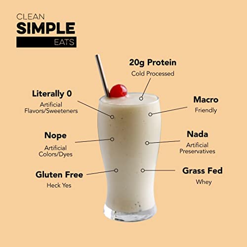 Clean Simple Eats Coconut Cream Whey Protein Powder, Natural Sweetened and Cold - Maple Wellness Supplements