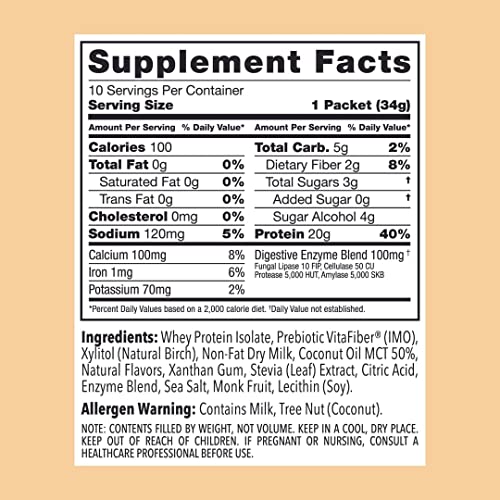 Clean Simple Eats Coconut Cream Whey Protein Powder, Natural Sweetened and Cold - Maple Wellness Supplements