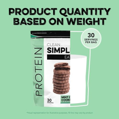 Clean Simple Eats Mint Chocolate Cookie Whey Protein Powder, Natural Sweetened - Maple Wellness Supplements