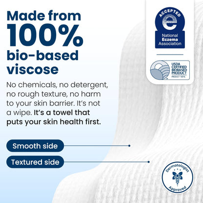 Clean Skin Club Clean Towels XL®, 100% USDA Biobased Face Towel, Disposable Face - Maple Wellness Supplements