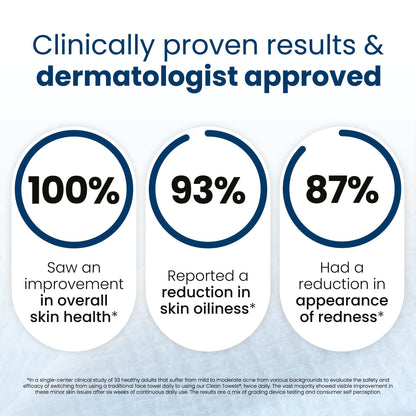 Clean Skin Club Clean Towels XL®, 100% USDA Biobased Face Towel, Disposable Face - Maple Wellness Supplements
