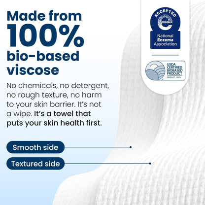 Clean Skin Club Clean Towels XL®, Travel Pack 100% USDA Biobased Disposable Face Towel - Maple Wellness Supplements