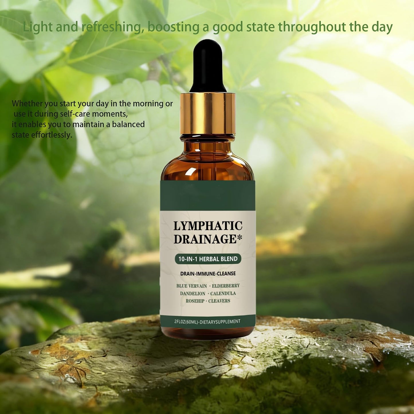 Cleantra Organic Lymphatic Drainage Drops,Natural Herbal Blend Lymphatic System Support Fast-Absorbing,Vegan & Non-GMO,Fast-Absorbing,2 fl oz (1PCS) - Maple Wellness Supplements