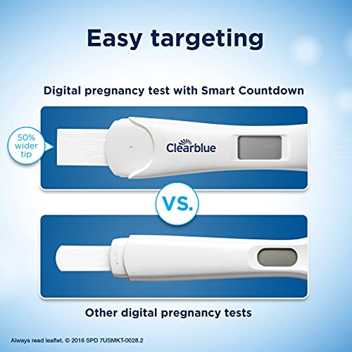 Clearblue Digital Pregnancy Test with Smart Countdown, Multi, 5 count - Maple Wellness Supplements